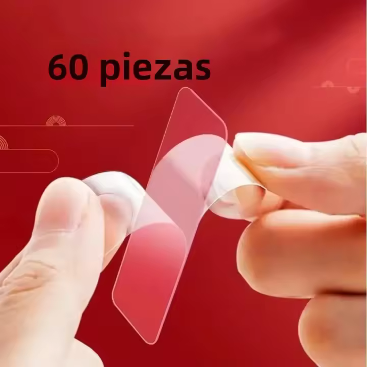 Cinta Adhesiva Reutilizable Doble Cara Transparente Nano Pegamento Sin Costuras Impermeable Pared Adhesivo Lavable - 1