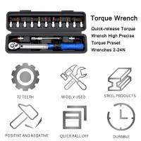 Juego De Llaves De Torque Para Bicicleta 15PCS 1/4" 2-24Nm Doble Dirección Herramienta Allen Chave De Destornillador Kit De Reparación - details 1