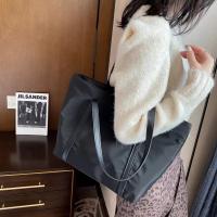 Bolso De Hombro Para Mujer De Gran Capacidad Con Manija Oxford Y Cierre De Cremallera Estilo Casual Color Sólido Bolso De Compras Para La Calle - details 0