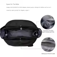 Bolsa de Pañales para Bebé de Gran Capacidad Bolsa de Maternidad Impermeable Multifuncional Portátil para Cuidado del Bebé Material de Poliéster - details 15