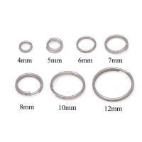 Anillos De Salto Dobles De Acero Inoxidable 30-100pcs 4 5 6 8 7 10 12mm Para Fabricación De Joyas Y Collares DIY Accesorios - details 5