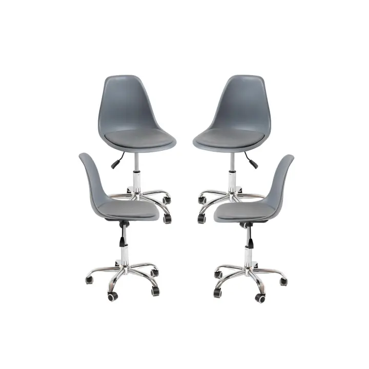Pack 4 Sillas Dami Office - Gris oscuro - 1