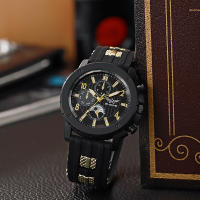 Reloj De Cuarzo Para Hombre Moda Con Correa De Silicona Deportivo Casual Regalo Ideal Para Exteriores Sin Resistencia Al Agua - details 5
