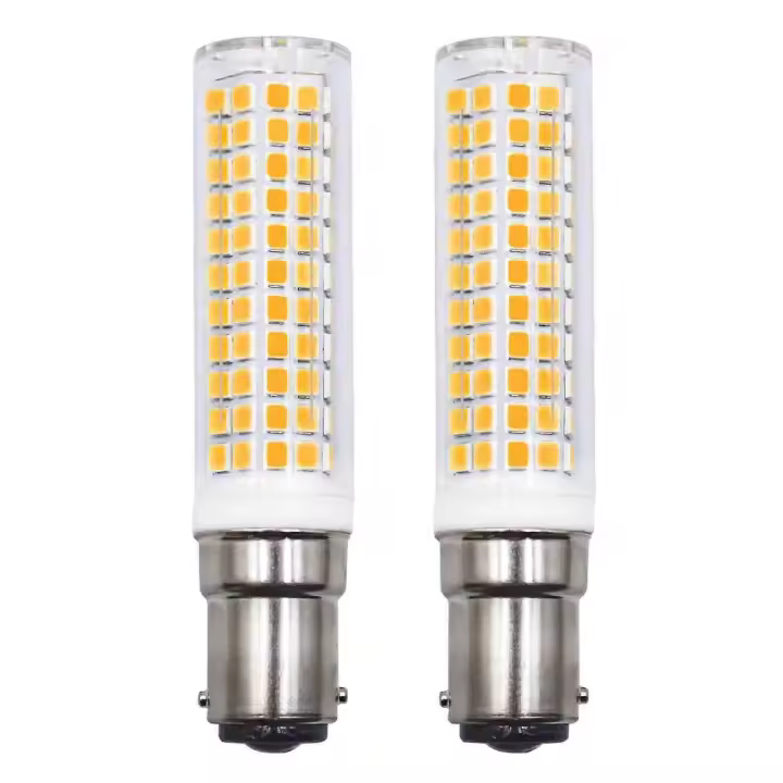 Paquete de 2 bombillas LED B15d Reemplazo 75W 90W 80W Blanco cálido 3000K 220V 230V 890lm 7W Aplique de pared para Sala de estar Lámpara de araña Máquina DE COSER [Clase Energética]] (en inglés) - 1