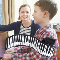 Piano Portátil De 88 Teclas Plegable Con Trompeta Para Principiantes Regalo De Cumpleaños Para La Enseñanza Musical - details 5