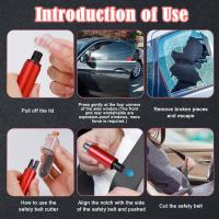 Fentar Rompe Cristales y Cinturones, 2 en 1 Martillo Emergence Coche, Powerful Kit Emergence Coche para Romper Vidrios y Cortar Cinturones de Segurad, Accesorios Coche Supervivencia Gadgets - details 2
