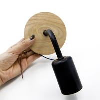 Lámpara De Pared Vintage De Henequén Iluminación Interior Decorativa Para Dormitorio Comedor Fondo De Armario Luz De Madera - details 6