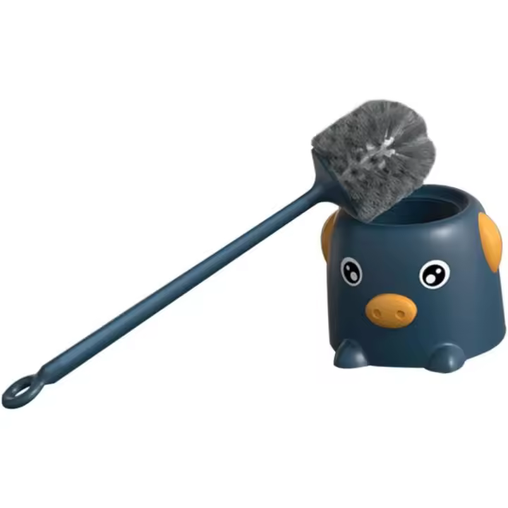 1 Juego Cepillo de Inodoro con Soporte Cepillo Antiscratch para Baños para Limpieza Efectiva de Esquinas y Recesos - 1