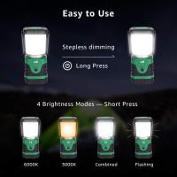 LE linterna, regulable de 1000lm potente lámpara de camping, linterna de 360 ° 3 modos de iluminación, portátil impermeable suspendido, para acampar, bricolaje, emergencia, garaje, bodega, etc. - details 0