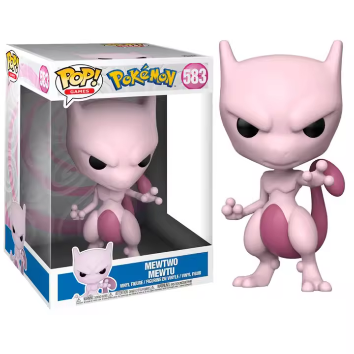 Funko Pop! Jumbo: Pokemon - Mewtwo - Figura de Vinilo Coleccionable - Idea de Regalo- Mercancia Oficial - Juguetes para Niños y Adultos - Video Games Fans - MR POPYE - 1