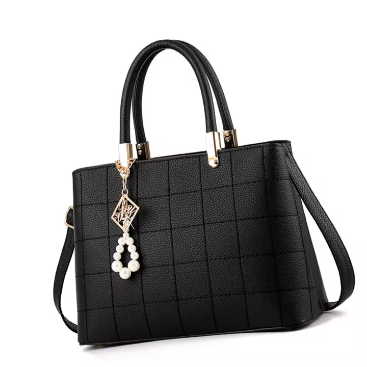 Bolso de Mano para Mujer, Bolso de hombre versáril, Bolso con ASA superior, Bolso de Mensajero versáril para el trabajo Diario, Viajes, Negro, Talla única - 1