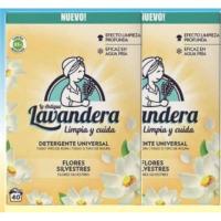 LA LAVANDERA DETERGENTE POLVO FLORES 80 lavados . 2,4KG. PACK 2 UDS 40 LAVADOS - details 1