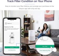 Filtro purificador de Aire 200S-RF, HEPA 3 en 1, Carbón activado de Alta eficiencia, Blanco - details 4