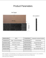 Teclado Bluetooth Plegable Mini AJIUYU Con Touchpad Para Windows Android IOS iPad Tablet Phone Soporte Para Idiomas Russo Español - details 8