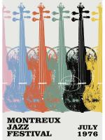 Póster Vintage Montreux Jazz Festival En Lienzo Gato Negro Gramófono Arte De Pared Decoración Nórdica Para Sala De Estar Regalo - details 3