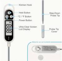 Termómetro Digital Para Cocina Profesional 1PC Medición De Temperatura Precisa Para Cocinar Hornear Y Seguridad Alimentaria - details 1