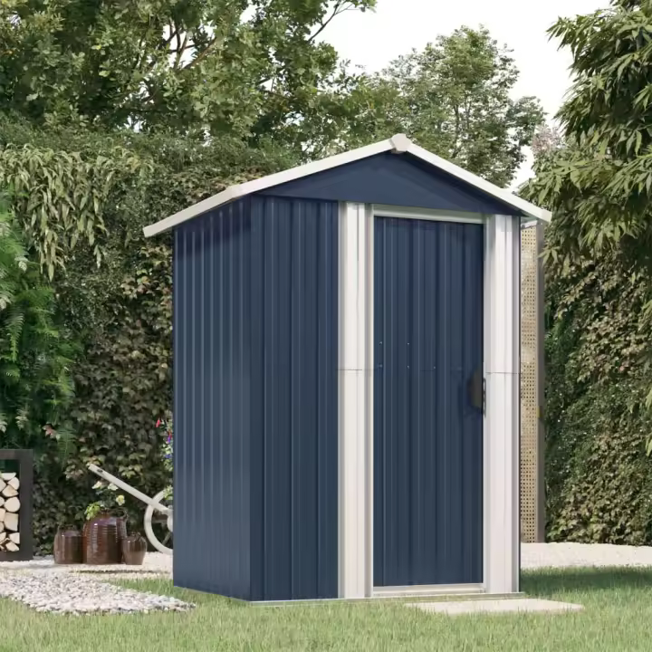vidaXL Cobertizo de jardín acero galvanizado antracita 126x97,5x177 cm - 1