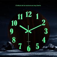 Reloj de pared luminoso, Reloj de pared Moderno decorativo Silencioso, Esfera grande con Los 30cm - details 0