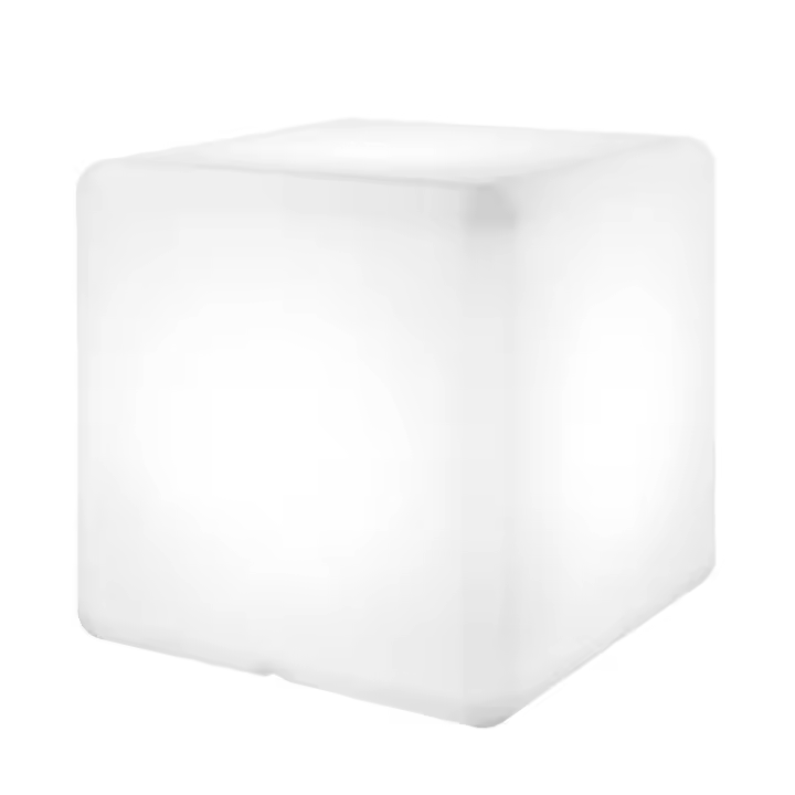 Lola Home Lámpara exterior decorativa de plástico blanca de 40x40x40 cm - 1