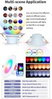 Lámpara De Techo Inteligente Tuya WiFi ZigBee LED Downlight RGB 5W 7W 10W 15W Dimmable Control Remoto APP Para Dormitorio - details 6