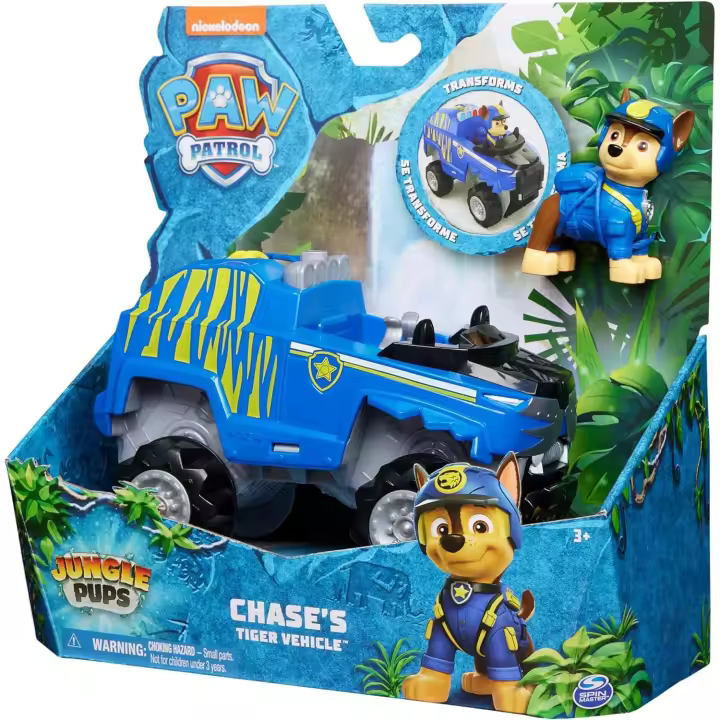 Paw Patrol Jungle Pups, Tiger Vehicle de Chase, vehículo de Juguete con figura de acción Coleccionable, Juguetes para niños y niñas a Partir de 3 años (Spin Master 6067758) - 1