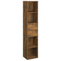 vidaXL Estantería madera contrachapada 36x30x171 cm Blanco, Negro, Roble Sonoma Mueble Almacenaje Estantería para Oficina, Estudio, Dormitorio Estantería/Librería/ mueble de Almacenamiento - details 6