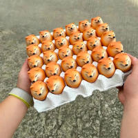 Decoración Creativa De Shiba Inu En Forma De Huevo Realista Para Escritorio PVC Regalos Divertidos De Navidad Para Oficinas Y Hogares - details 3