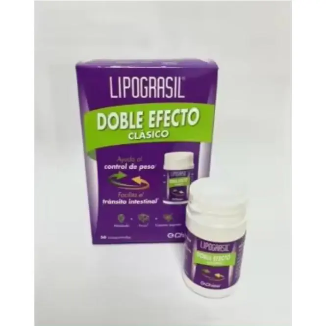Chiesi Lipograsil Clásico Doble Efecto para Control de Peso y Tránsito Intestinal,50 Comp - 1