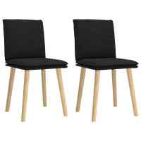 vidaXL Sillas de comedor 2 unidades tela en color Marrón oscuro/Azul vaquero/Gris claro y más | cómodas modernas ergonómicas para comedor cocina salón hogar - details 4