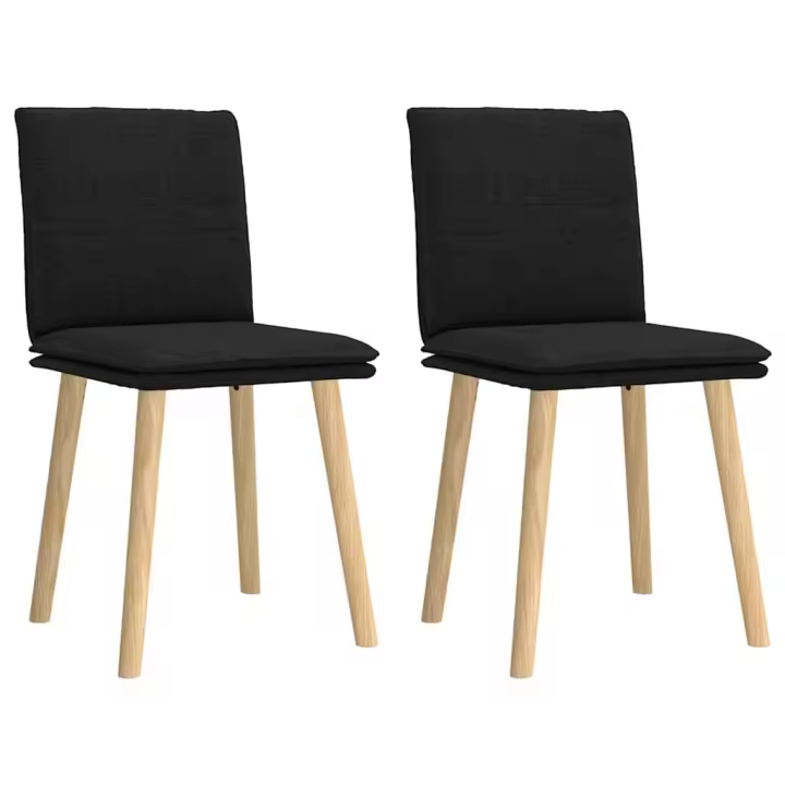vidaXL Sillas de comedor 2 unidades tela en color Marrón oscuro/Azul vaquero/Gris claro y más | cómodas modernas ergonómicas para comedor cocina salón hogar - 1