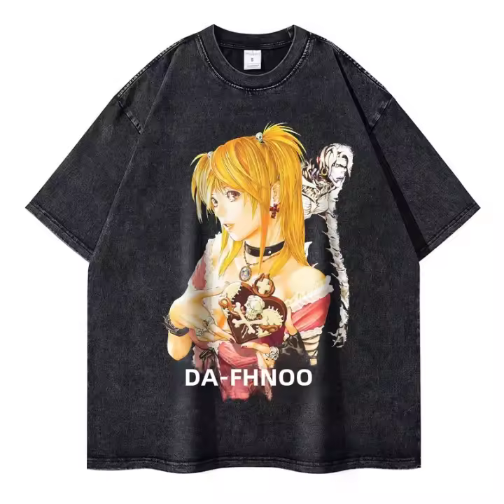Camiseta Oversize Vintage Amane Misa Anime Death Note Manga Yagami Light Streetwear Mujer Camiseta De Manga Corta Para La Primavera Y Verano - 1