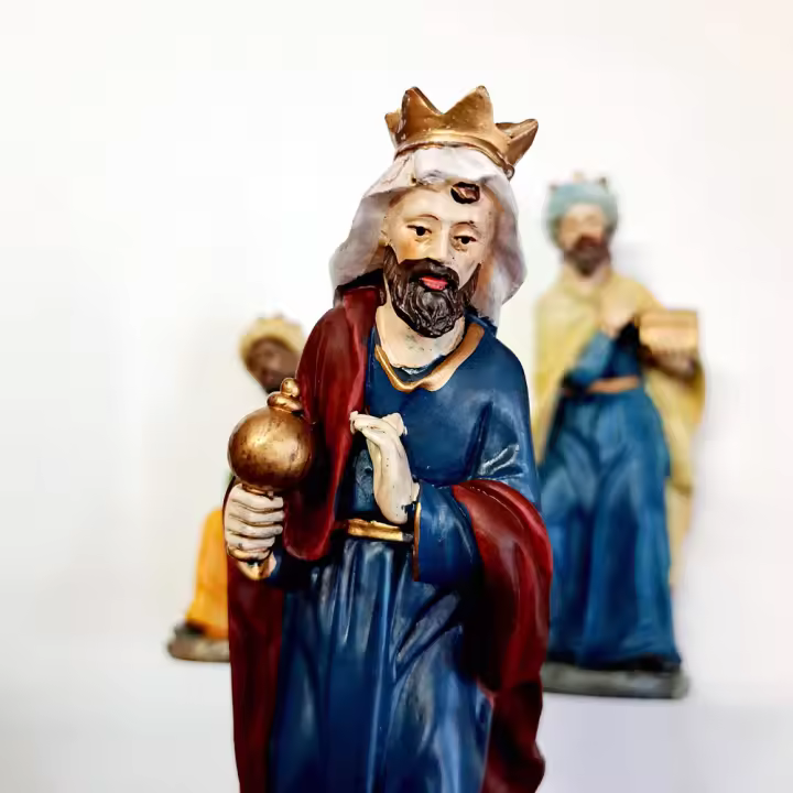REY MAGO,3 REYES MAGOS,15CM,FIGURA DE BELEN,DECORACION DE NAVIDAD,GERIMPORT,FESPU - 1