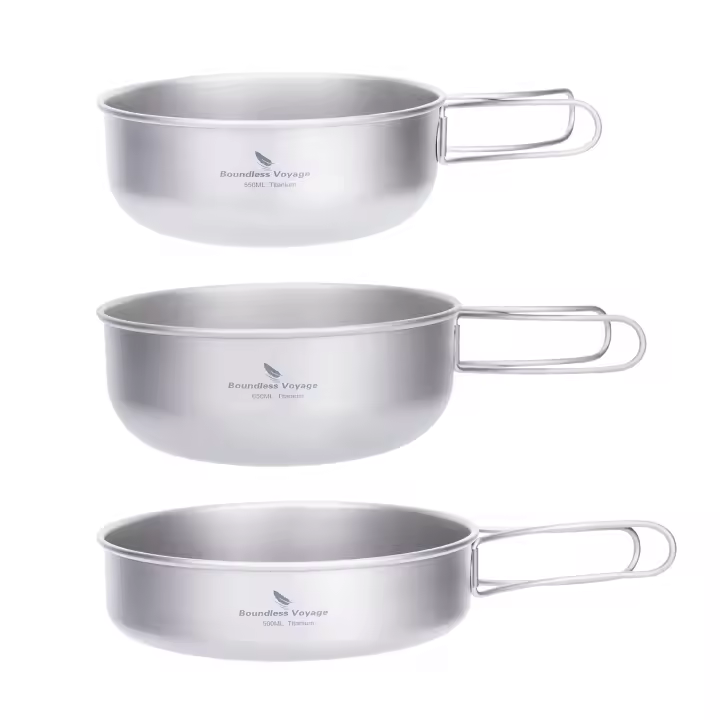 Juego De Cocina Ultraligero Boundless Voyage Para Camping Y Exteriores Tierra Platos Y Ollas De Titanio Ti2031C - 1