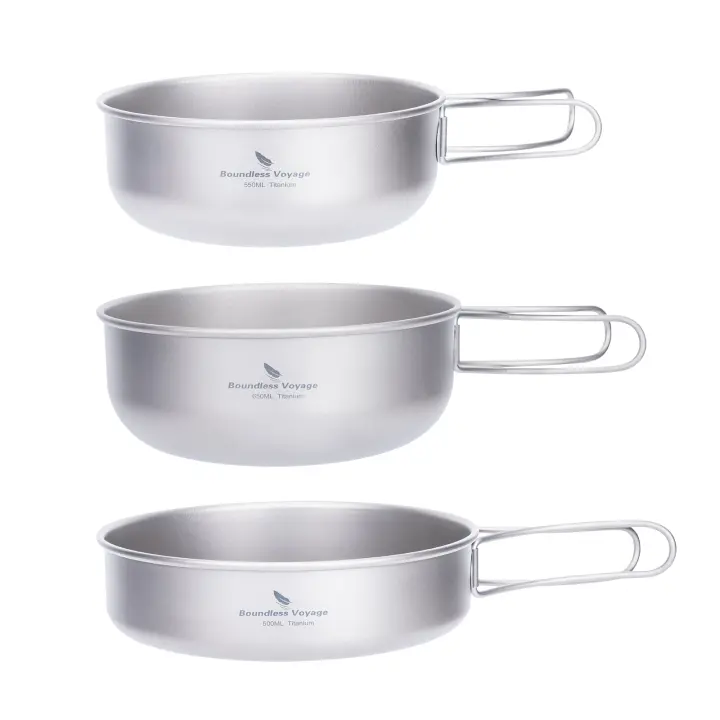 Juego De Cocina Ultraligero Boundless Voyage Para Camping Y Exteriores Tierra Platos Y Ollas De Titanio Ti2031C - 1