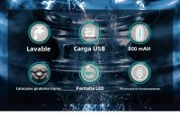 VGR Afeitadora Eléctrica Profesional Para Hombres Trimmer De Barba Flotante IPX7 Impermeable Carga Rechargeable V-306 Triple Hoja Acero Inoxidable - details 1