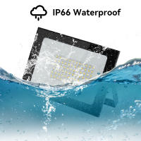 Lámpara De Inundación LED IP66 Impermeable 100W 50W Negro Con Caja De Aluminio Para Jardín Calle Puerta Farol De Pared - details 3
