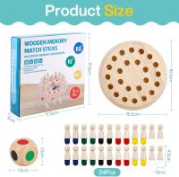 Juego de mesa para niños de 4 años, ajedrez de madera con memoria Montessori, juguete interactivo para padres e hijos - details 0