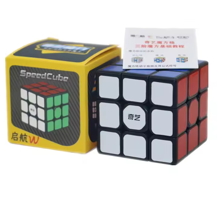 Cubo Mágico Qiyi Con Pegatinas Negras Juguete Educativo Para Niños Y Niñas De 3 a 12 Años Puzzle De 2x2 3x3 4x4 5x5 6x6 - 1