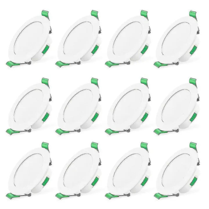12PCS 7W Blanco Led Downlight empotrado Luces de techo Slim Spot Light - 1