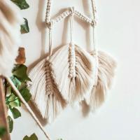 Tapiz de pared macrame Boho tejido a mano decoración de la pared decoración del hogar sala de estar dormitorio - details 1