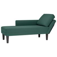 vidaXL Tumbona con almohada y reposabrazo derecho terciopelo en color Negro/Azul/Gris oscuro y más - details 3