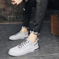 Zapatos Casuales Para Hombre En Blanco Tenis Ligeros Zapatos Vulcánicos Blanco Zapatos Todoterreno Hombre Plataforma Sin Cordones - details 12