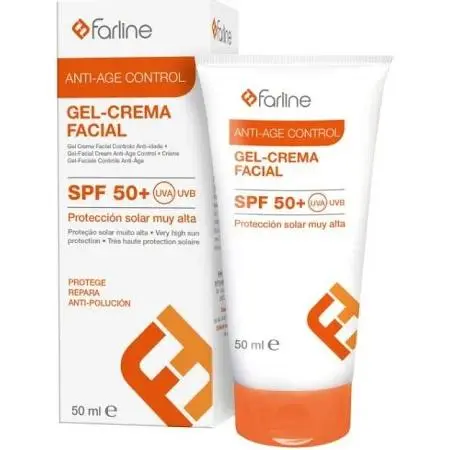 Farline Poteccion Solar Facial SPF 50+ Antiedad Proteccion Solar Muy Alta Protege Repara Anti Polucion Testado Bajo Control Dermatologico - 1