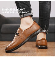 Zapatos De Cuero De Alta Calidad Para Hombre Loafers Italianos De Lujo Casual Transpirables Zapatos De Vestir Slip-on Para Conducir - details 3