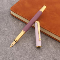 Pluma Fuente De Metal Matizada Morada 1 Pieza Suministros De Escritorio Y Oficina Regalo Para Escritura Sin Embalaje En Paquete - details 1