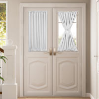 Cortinas De Puerta Negras Aislantes Térmicas Para Cocina Con Encaje Moderno Estilo Cortinas De Ventana Panel Rod Pocket - details 19