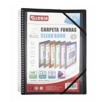 Carpeta Con Fundas Espiral Flexible Organizadores Carpeta Colores con  20 30 40 Y 60 fundas, Fundas Transparentes Lisas, A4, Tapa Plástico Resistente, Uso Escolar, Personal o de Oficina - details 0