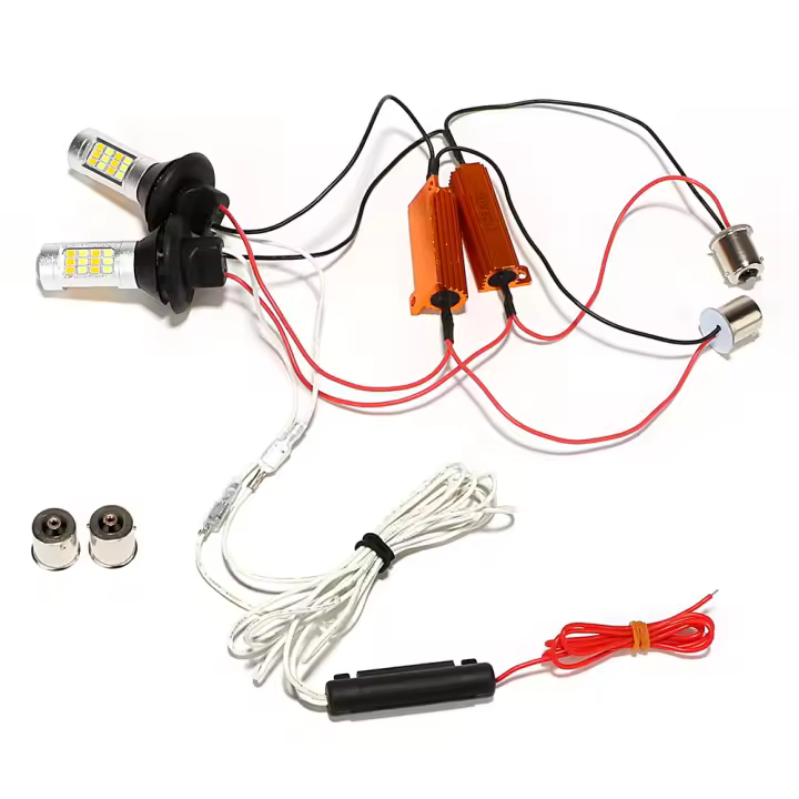 Luces De Señalización LED 12V 2 En 1 DRL Y Lámparas De Dia Para Coche Indicadores De Niebla 1156 42 LEDs Accesorios Automotrices - 1