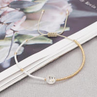 Pulsera De Letras Go2BoHo Con Encantos Asimétricos Y Contraste De Colores Con Cuentas Miyuki Y Caracoles Para Mujer Joyería Moda - details 2
