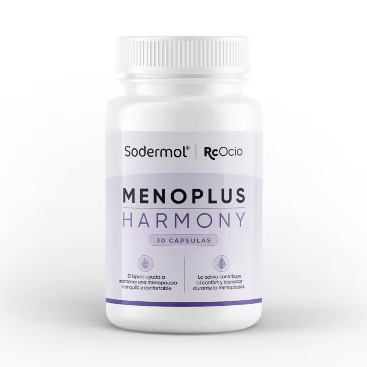 Rcocio Suplemento Natural para la Menopausia y Premenopausia - Alivio de Hinchazón, Reducción de Sofocos E Irritabilidad - Lúpulo, Azafrán, Salvia, Vitaminas y Minerales - Sin Hormonas Ni Isoflavonas - 1.5mg de Melatonina - 1